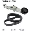 Jeu de courroies trapézoïdales à nervures SKF VKMA 61018 - Visuel 1