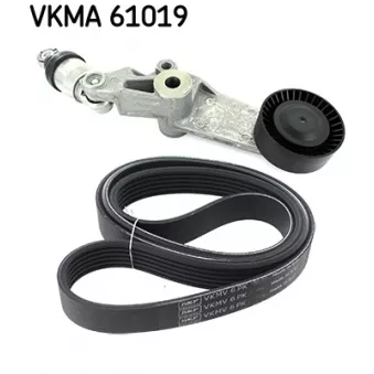 Jeu de courroies trapézoïdales à nervures SKF VKMA 61019