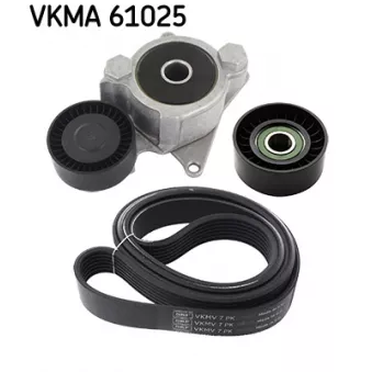 Jeu de courroies trapézoïdales à nervures SKF VKMA 61025