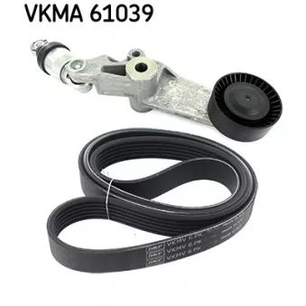 Jeu de courroies trapézoïdales à nervures SKF VKMA 61039