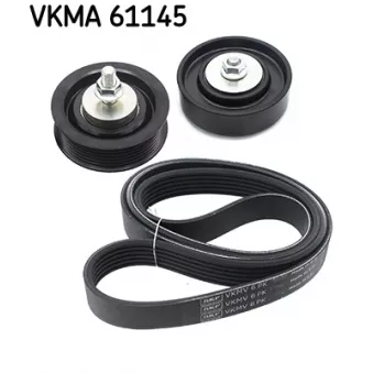 Jeu de courroies trapézoïdales à nervures SKF VKMA 61145