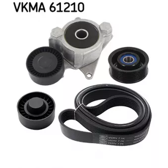Jeu de courroies trapézoïdales à nervures SKF VKMA 61210