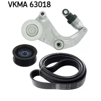 Jeu de courroies trapézoïdales à nervures SKF VKMA 63018