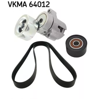 Jeu de courroies trapézoïdales à nervures SKF VKMA 64012