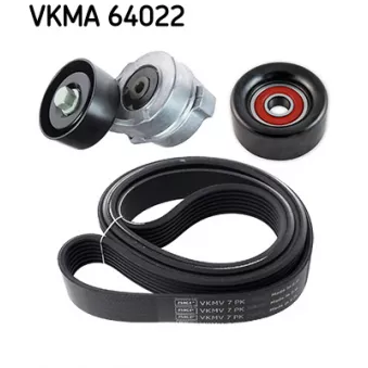 Jeu de courroies trapézoïdales à nervures SKF VKMA 64022
