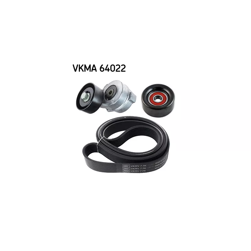 Jeu de courroies trapézoïdales à nervures SKF VKMA 64022