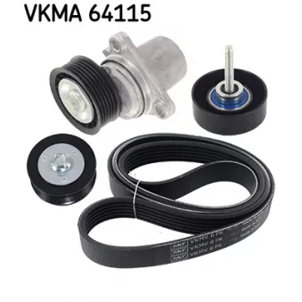 Jeu de courroies trapézoïdales à nervures SKF VKMA 64115