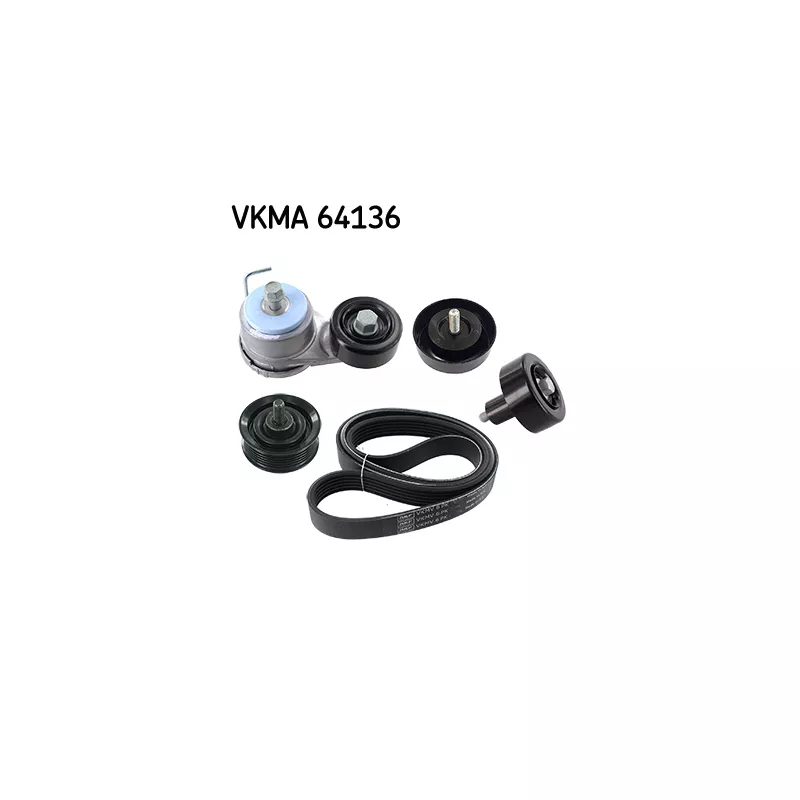 Jeu de courroies trapézoïdales à nervures SKF VKMA 64136