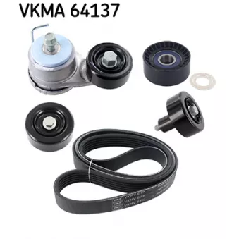 Jeu de courroies trapézoïdales à nervures SKF VKMA 64137