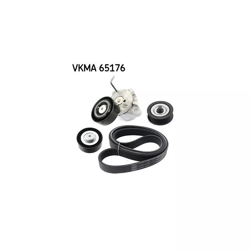 Jeu de courroies trapézoïdales à nervures SKF VKMA 65176