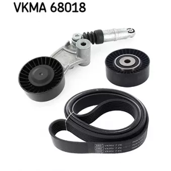 Jeu de courroies trapézoïdales à nervures SKF VKMA 68018