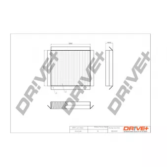 Filtre, air de l'habitacle Dr!ve+ DP1110.12.0197