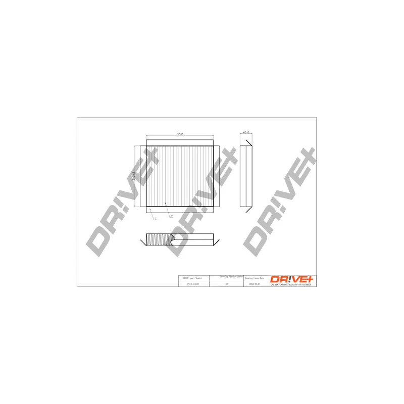 Filtre, air de l'habitacle Dr!ve+ DP1110.12.0197