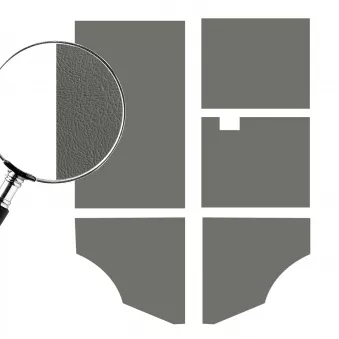 Panneaux kit arrière (5 pièces) - gris YOUNG PARTS 0552-130