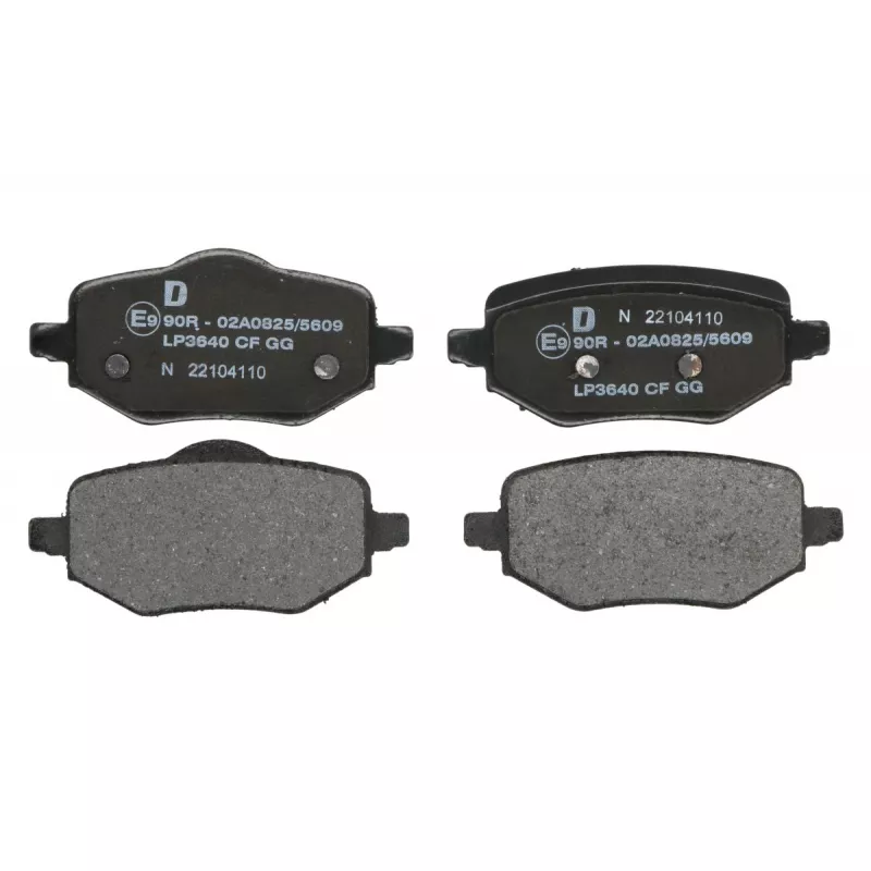 Jeu de 4 plaquettes de frein arrière DELPHI LP3640