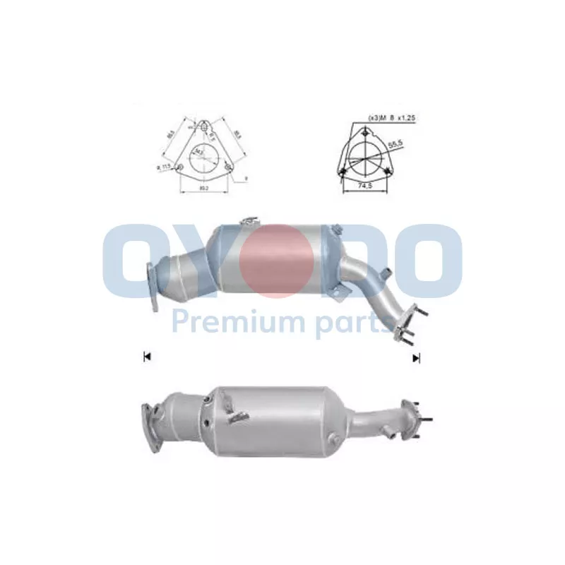 Filtre à particules / à suie, échappement OYODO 20N0109-OYO