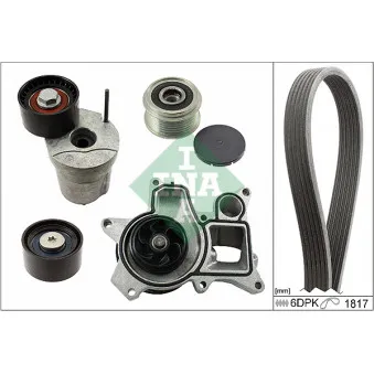 Pompe à eau+Jeu de courroie trapézoïdale à nervures INA 529 0048 30