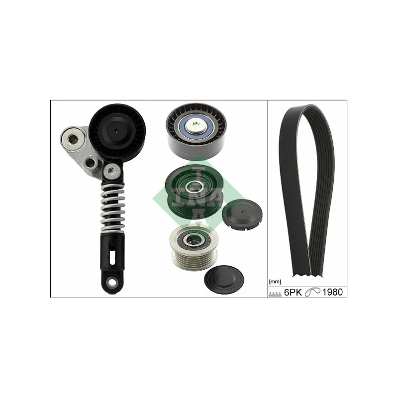 Jeu de courroies trapézoïdales à nervures INA 529 0151 10