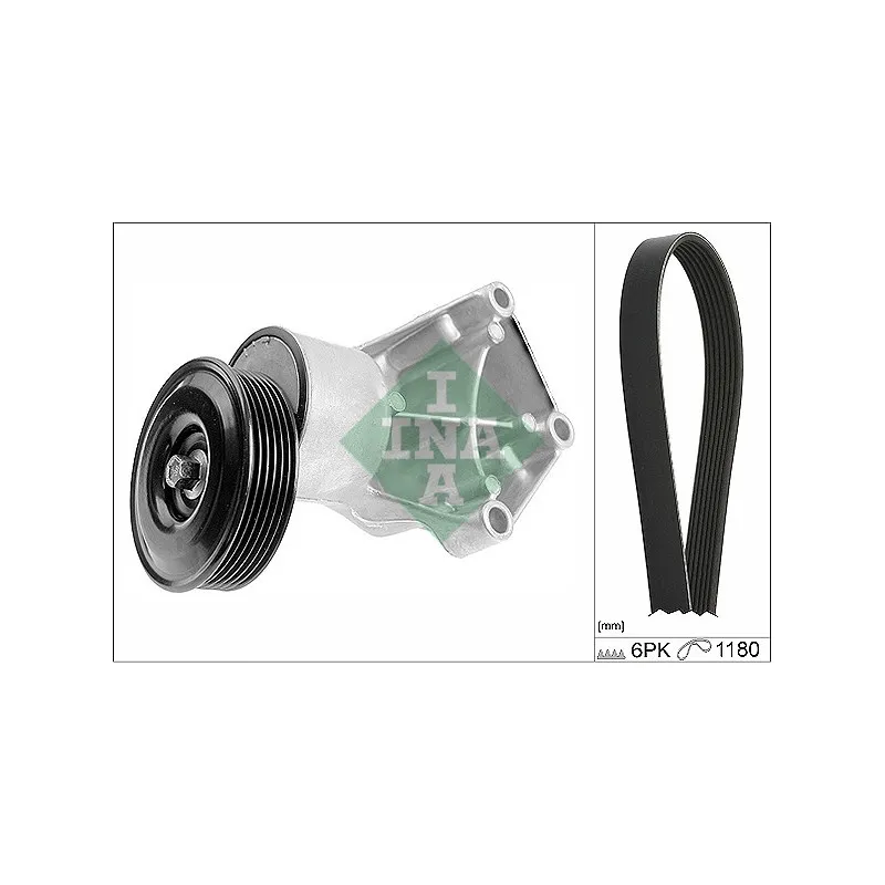 Jeu de courroies trapézoïdales à nervures INA 529 0220 10