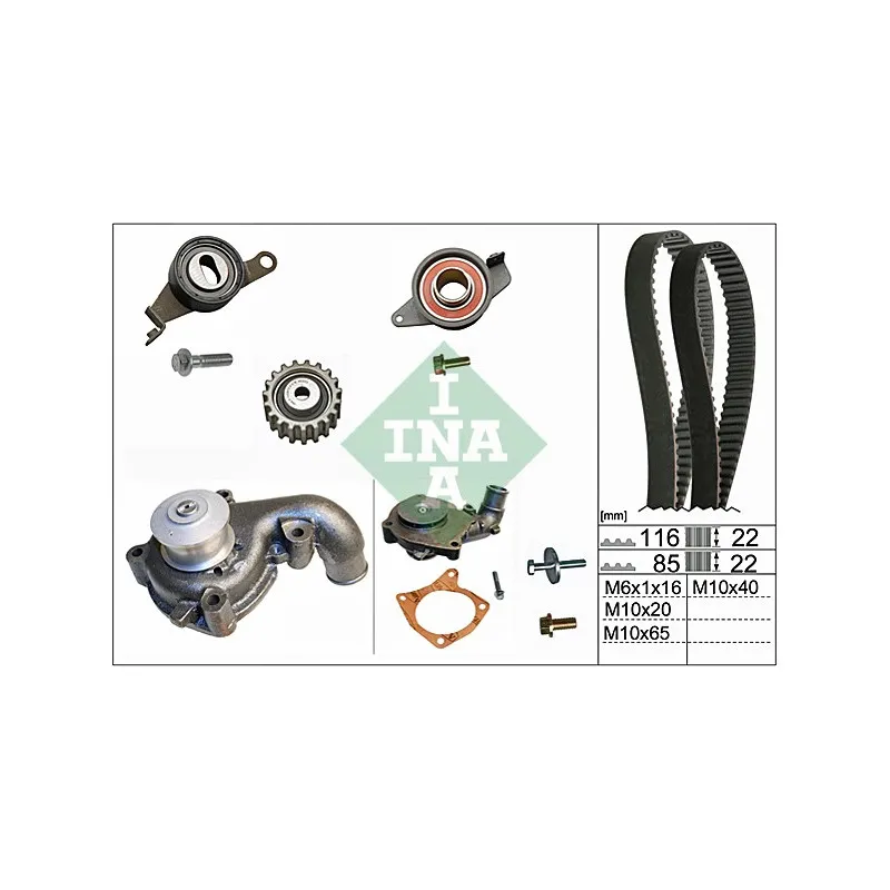 Pompe à eau + kit de courroie de distribution INA 530 0010 30