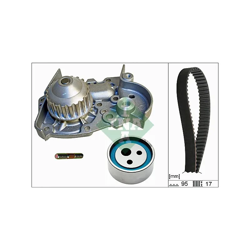 Pompe à eau + kit de courroie de distribution INA 530 0018 31