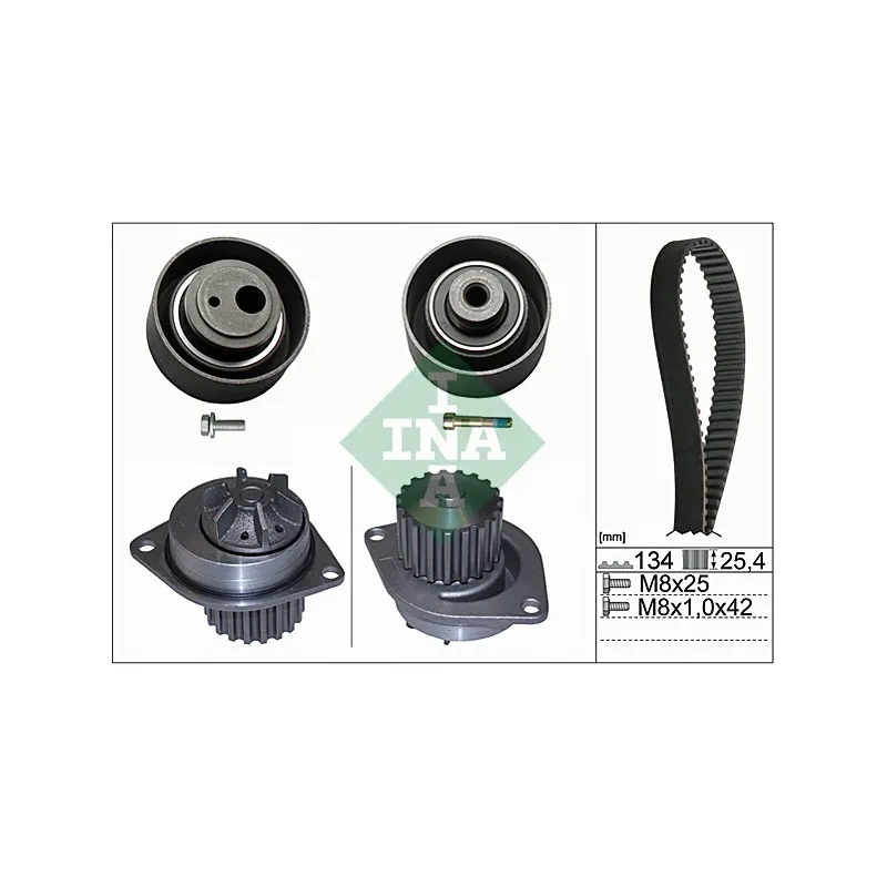 Pompe à eau + kit de courroie de distribution INA 530 0055 30