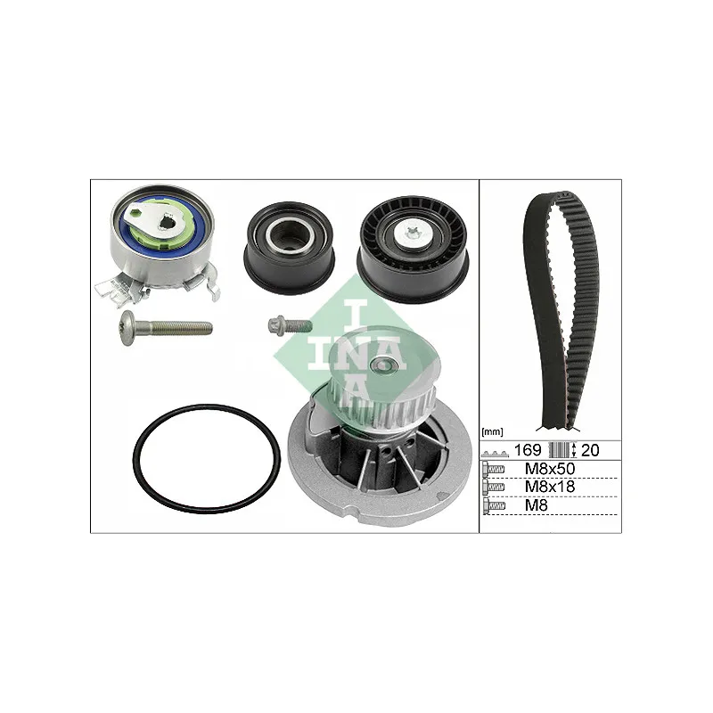 Pompe à eau + kit de courroie de distribution INA 530 0078 32