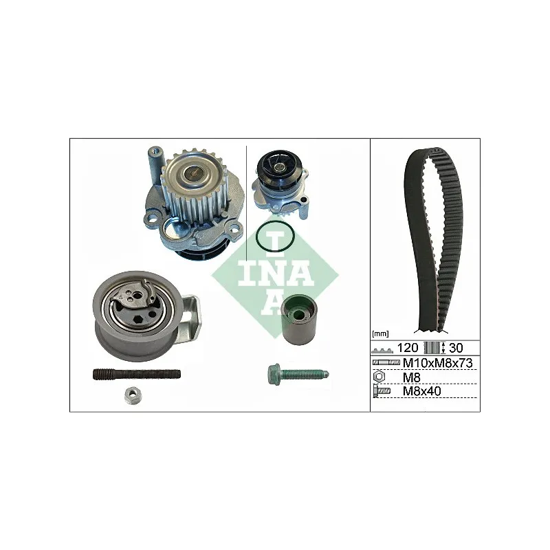 Pompe à eau + kit de courroie de distribution INA 530 0091 31