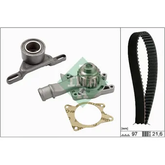 Pompe à eau + kit de courroie de distribution INA 530 0133 30