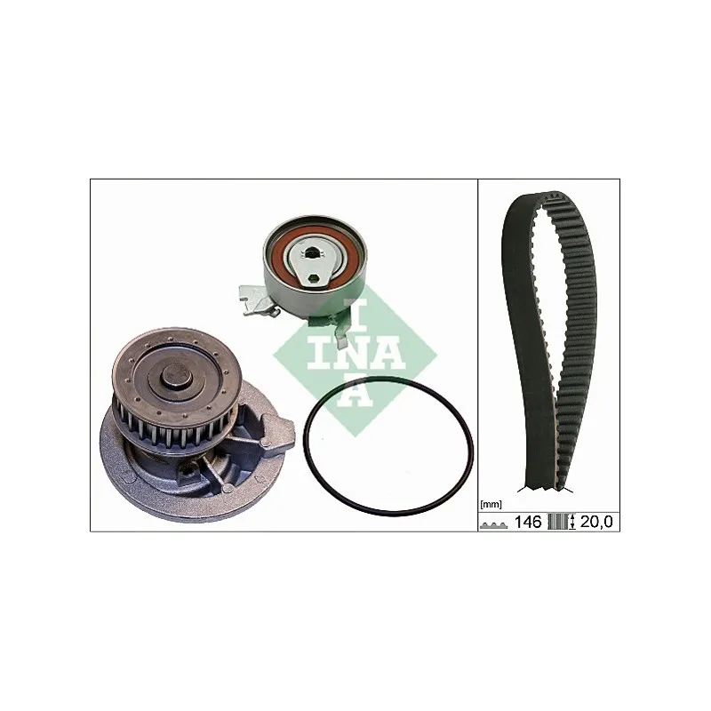 Pompe à eau + kit de courroie de distribution INA 530 0147 30