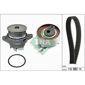 Pompe à eau + kit de courroie de distribution INA 530 0165 30