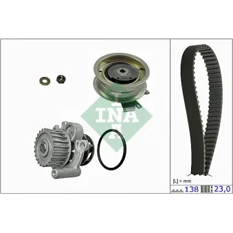 Pompe à eau + kit de courroie de distribution INA