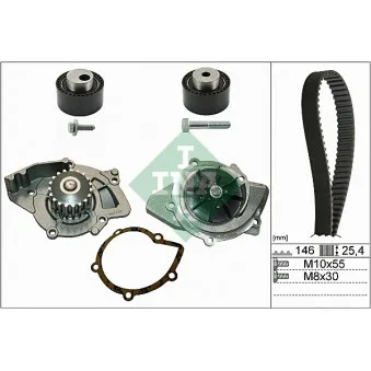 Pompe à eau + kit de courroie de distribution INA 530 0234 30