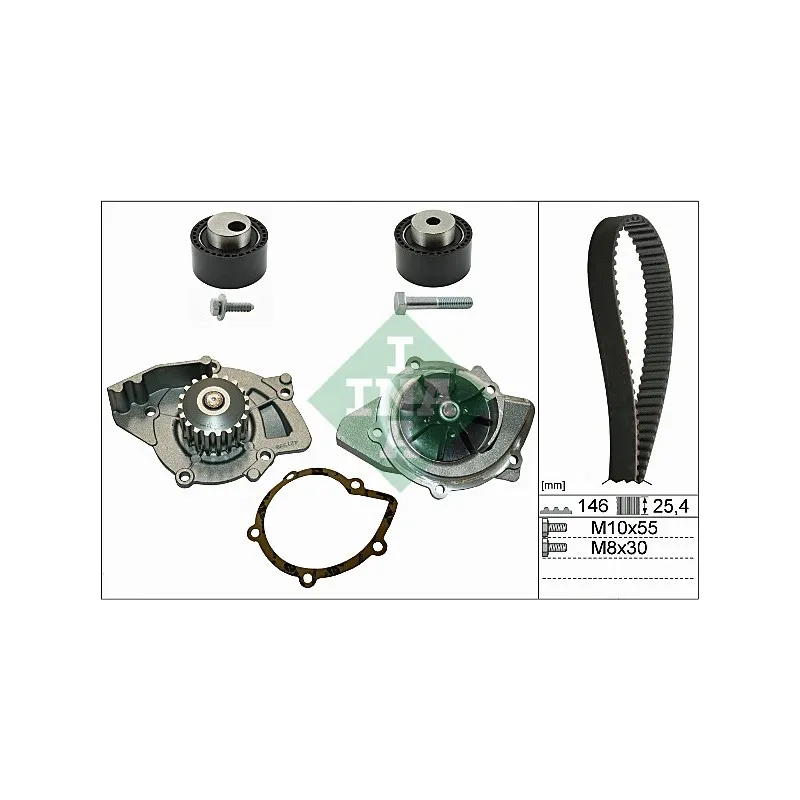 Pompe à eau + kit de courroie de distribution INA 530 0234 30
