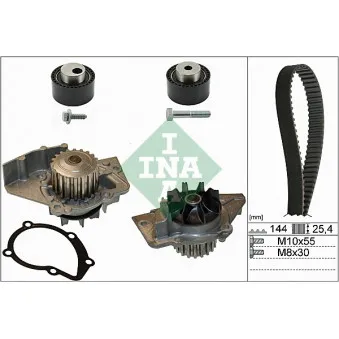 Pompe à eau + kit de courroie de distribution INA 530 0235 30
