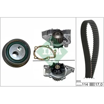 Pompe à eau + kit de courroie de distribution INA 530 0257 30