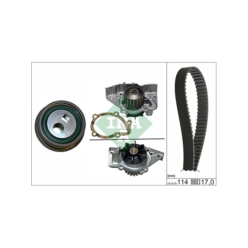 Pompe à eau + kit de courroie de distribution INA 530 0257 30
