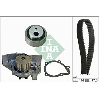 Pompe à eau + kit de courroie de distribution INA 530 0258 30
