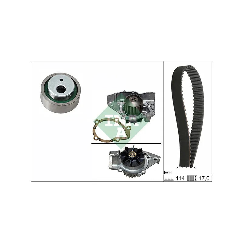 Pompe à eau + kit de courroie de distribution INA 530 0258 31