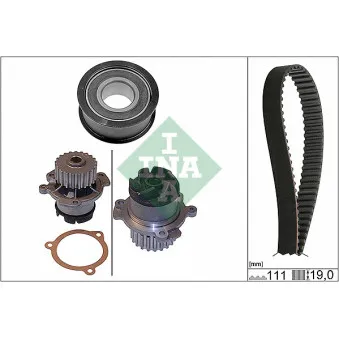 Pompe à eau + kit de courroie de distribution INA 530 0287 31