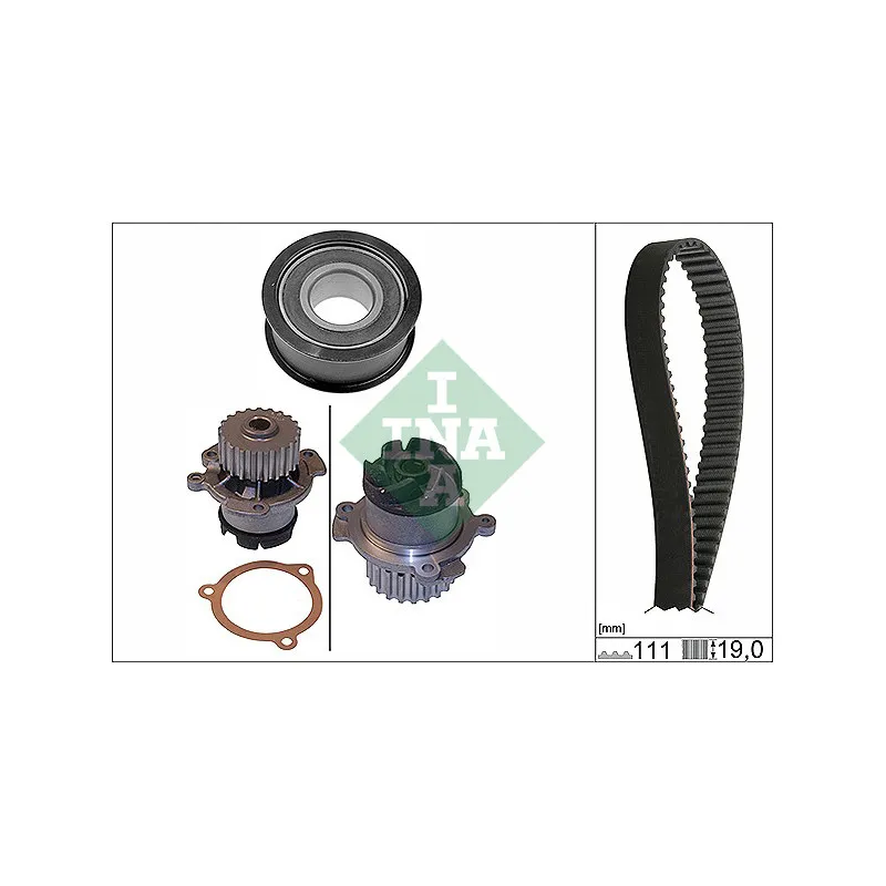 Pompe à eau + kit de courroie de distribution INA 530 0287 31