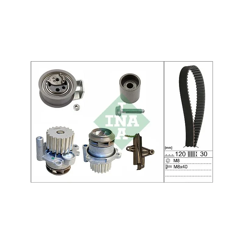 Pompe à eau + kit de courroie de distribution INA 530 0340 30