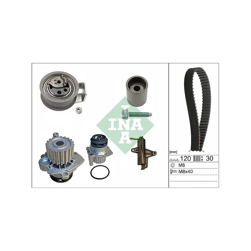 Pompe à eau + kit de courroie de distribution INA 530 0340 31