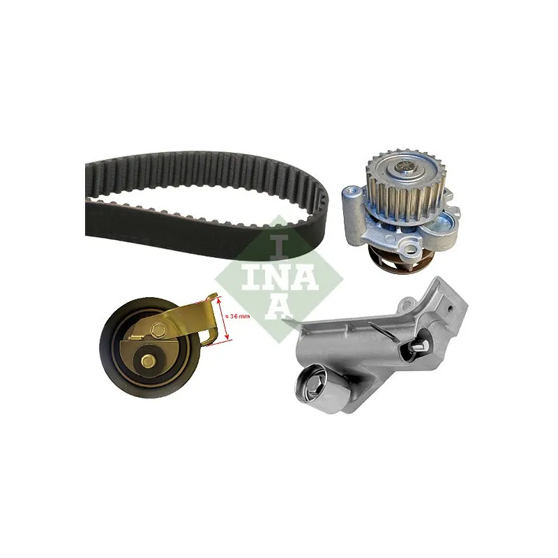 Pompe à eau + kit de courroie de distribution INA 530 0345 30