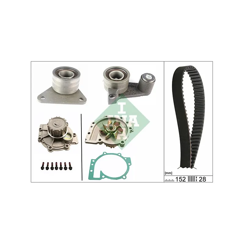 Pompe à eau + kit de courroie de distribution INA 530 0349 30