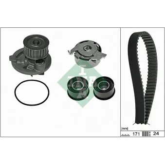 Pompe à eau + kit de courroie de distribution INA 530 0358 31