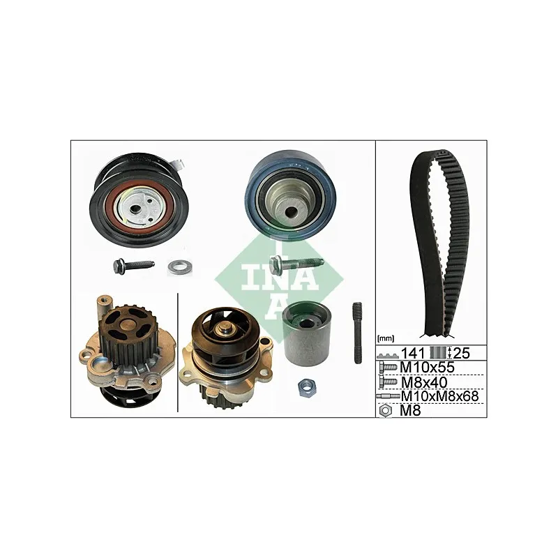 Pompe à eau + kit de courroie de distribution INA 530 0361 31
