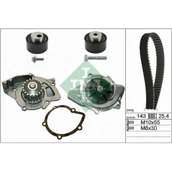 Pompe à eau + kit de courroie de distribution INA 530 0368 30