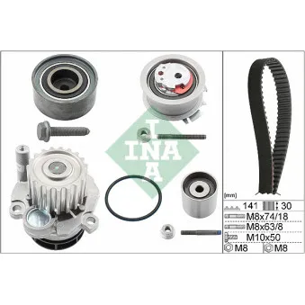 Pompe à eau + kit de courroie de distribution INA 530 0405 30