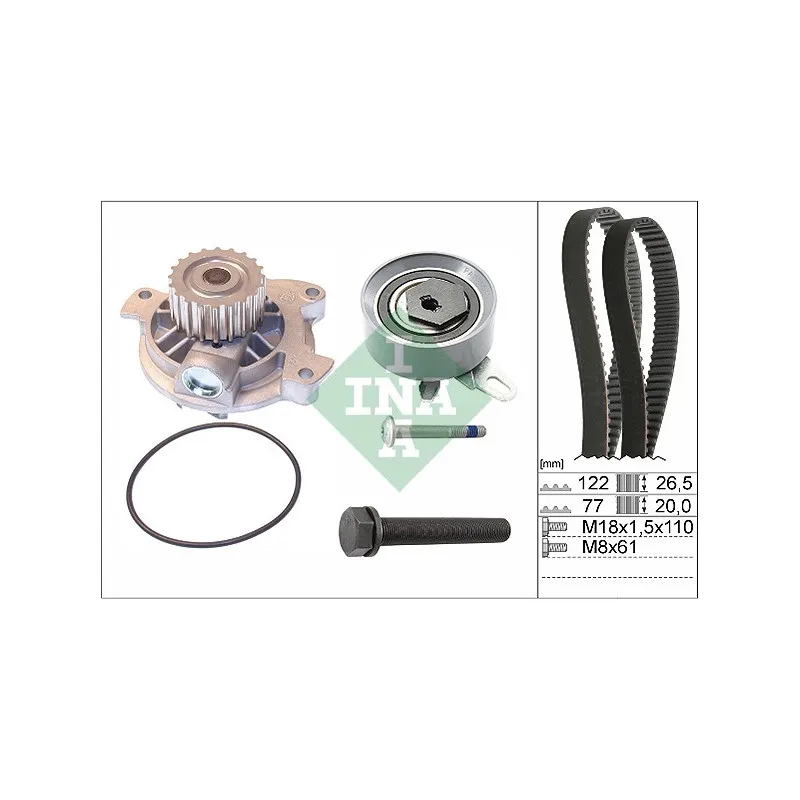 Pompe à eau + kit de courroie de distribution INA 530 0406 30